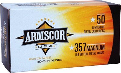 ARMSCOR 357 MAG 158GR FMJ - 50RD 20BX/CS
