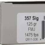 UNDERWOOD 357 SIG 125GR FMJ FN - 50RD 10BX/CS