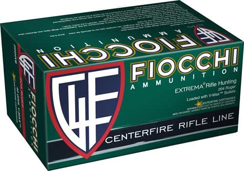 FIOCCHI 204 RUGER 32GR V-MAX - 50RD 20BX/CS