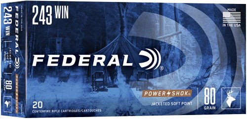FEDERAL POWER-SHOK 243 WIN - 80GR SP 20RD 10BX/CS
