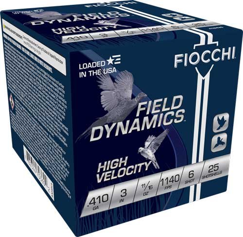 FIOCCHI HIGH VELOCITY 410 3" - 11/16OZ #6 25RD 10BX/CS