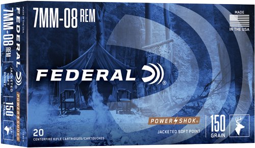 FEDERAL POWER-SHOK 7MM-08 REM - 150GR SP 20RD 10BX/CS