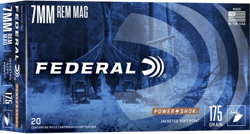 FEDERAL POWER-SHOK 7MM REM MAG - 175GR SP 20RD 10BX/CS