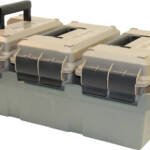 MTM 50 CALIBER 3 CAN AMMO - CRATE FDE/GREEN LOCKABLE