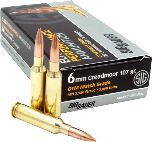SIG AMMO 6MM CM 107GR OPEN TIP - MATCH 20RD 10BX/CS