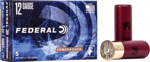 FEDERAL POWER SHOK 12GA 2.75" - 1OZ SABOT 5RD 50BX/CS