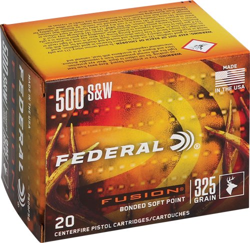 FEDERAL FUSION 500 SW MAG - 325GR FUSION 20RD 10BX/CS