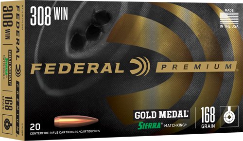 FEDERAL GOLD MEDAL 308 WIN - 168GR MATCHKING 20RD 10BX/CS