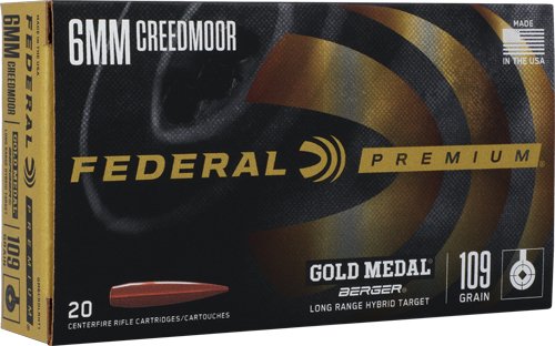 FEDERAL GOLD MEDAL 6MM CM - 109GR LR TARGET 20RD 10BX/CS