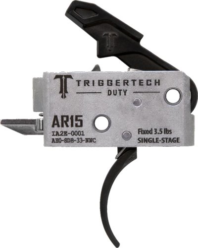 TRIGGERTECH AR-15 SINGLE STAGE - BLACK DUTY CURVED 3.5LB