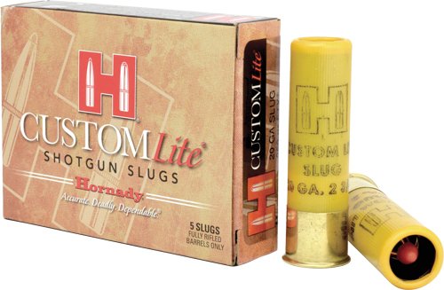 HORNADY CUSTOM LITE 20GA 2.75" - 250GR SABOT SLUG 5RD 20BX/CS