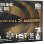 FEDERAL PREMIUM 380 ACP - 99GR HST JHP 20RD 10BX/CS