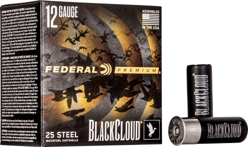 FEDERAL BLACK CLOUD 12GA 2.75" - 1-1/8OZ #4 1500FPS 25RD 10BX/C