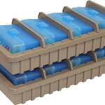 MTM AMMO RACK W/ 4 RS50 50RND - FLIP TOP BOXES CLR BLUE/DK ETH