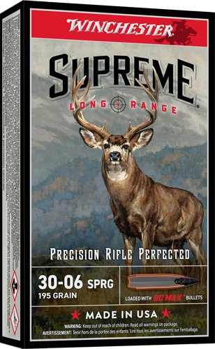 WINCHESTER SUPREME LR 3006SPRG - 195GR BC MAX 20RD 10BX/CS