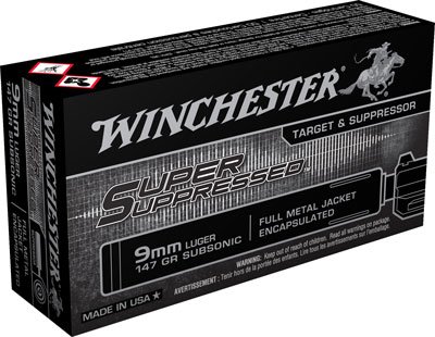 WINCHESTER SUPER SUPPRESSED - 9MM LUGER 147GR FMJ 50RD 10B/C