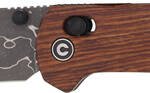 CIVIVI KNIFE YONDER 2.88" - GUIBOURTIA WOOD/DAMASCUS BLADE
