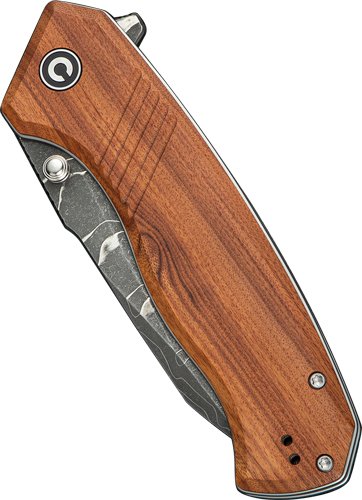 CIVIVI KNIFE PLACOID 3.67" - WOOD/DIMASCUS BLADE LINER LOCK