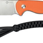 CIVIVI KNIFE TIMBERBARK 3.2" - FIXED ORANGE/SATIN G10 STNWASH