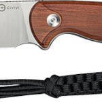 CIVIVI KNIFE TIMBERBARK 3.2" - FIXED GUIBOURTIA WOOD/SATIN