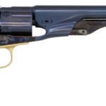 CIMARRON 1860 ARMY FLUTED 8" - 44 CAL CHARCOAL BLUED WALNUT