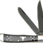 ABKT CATTLEMANS CUTLERY BLACK - ANGUS TRAPPER 2-BLADE FOLDER