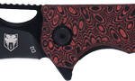 COBRATEC NIGHTHAWK FOLDER - 3.62" BLACK D2 BLADE/RED G-10