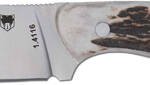 COBRATEC TWIN MOUNTAIN 4" - FIXED BLADE GENIUN STAG W/SHTH