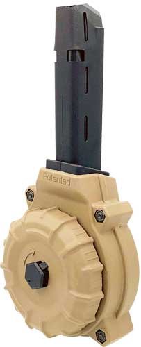 PRO MAG MAGAZINE FOR GLOCK 17 - 19 9MM 50RD DRUM FDE