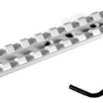 EGW SCOPE BASE S&W REVOLVER - PICATINNY RAIL SILVER