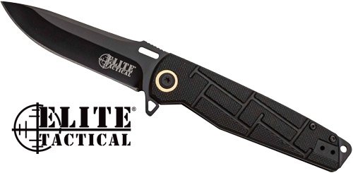MC ELITE TACTICAL READINESS - 3.5" DROP POINT FLDR BLK/BLK