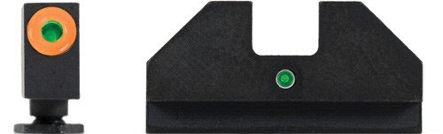 XS F8 NGT SGT SET FOR LG GLOCK - W/ FRNT ORG DOT/REAR WIDE NTCH