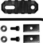 GROVTEC RAIL SECTION STOCK AR - 2.2" 5 SLOT ALUMINUM BLACK