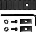 GROVTEC RAIL SECTION STOCK AR - 6" 15 SLOT ALUMINUM BLACK