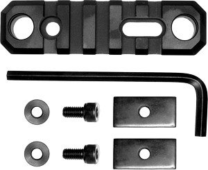 GROVTEC RAIL PUSH BUTTON BASE - STOCK AR 3.1" 5 SLOT ALUM BLK