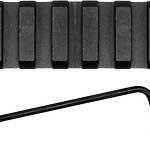 GROVTEC RAIL PUSH BUTTON BASE - KEYMOD 3.1" 5 SLOT ALUM BLACK