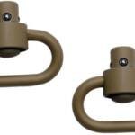 GROVTEC HD PUSH BUTTON SWIVELS - CERAKOTE FDE 1 1/4" 2-PACK