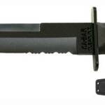 KA-BAR TANTO KNIFE - 8" W/PLASTIC SHEATH BLACK