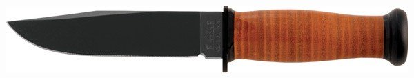 KA-BAR MARK I NAVY KNIFE - 5-1/8" W/LEATHER SHEATH USN