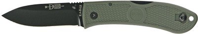 KA-BAR DOZIER FOLDING HUNTER - 3" FOLIAGE GREEN