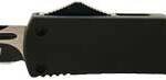 TEMPLAR KNIFE SLIM OTF BLACK - RUBBER 3.1" BLACK TANTO