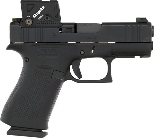 GLOCK 43X MOS8 9MM FS 10RD - AIMPOINT COA BLACK FRONT RAILS