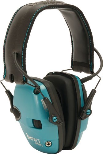 HOWARD LEIGHT IMPACT SPORT - TEAL ELECTRONIC MUFF NRR22
