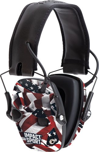 HOWARD LEIGHT IMPACT SPORT - ONE NATION FLAG ELEC MUFF NR22