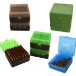 MTM DELUXE AMMO BOX RIFLE 100 - ROUNDS 22-250 TO 375H&H GRN
