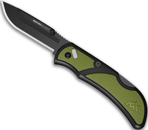 OUTDOOR EDGE RAZOR EDC LITE - 2.5" OD GREEN PMS 2 BLK BLADES