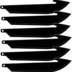 OUTDOOR EDGE 3.5" REPLACEMENT - BLADES 6-PACK BLACK BLADES