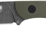 COBRATEC D2 SKINNER 3.75" FULL - TANG OD GREEN G10 W/KYDEX SHTH