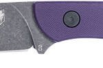 COBRATEC D2 SKINNER 3.75" FULL - TANG PURPLE G10 W/KYDEX SHEATH