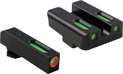 TRUGLO SIGHT SET FOR GLOCK LOW - TFX PRO GREEN/ORANGE OUTLINE